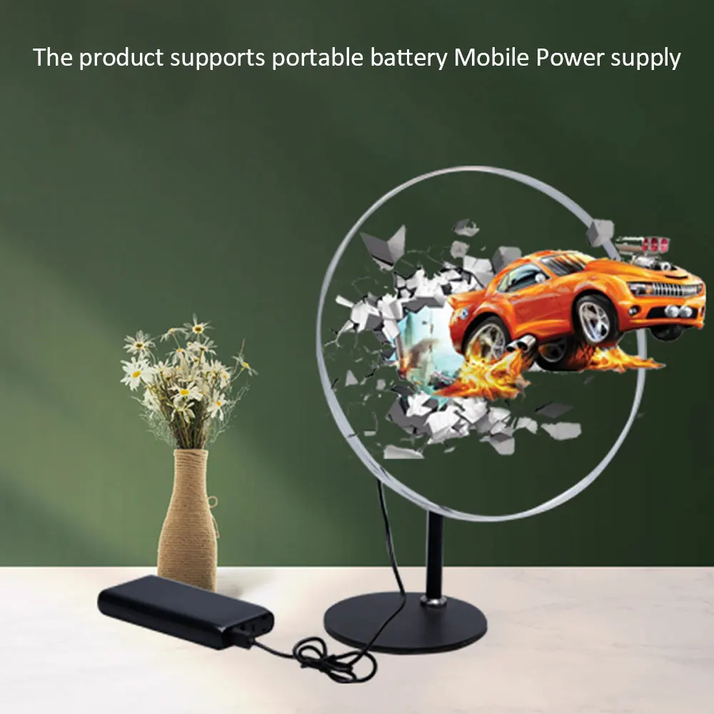 

3D Holographic Advertising Machine TF Card WIFI Bluetooth Audio Output Outdoor Power Bank Support Multiple Video Formats