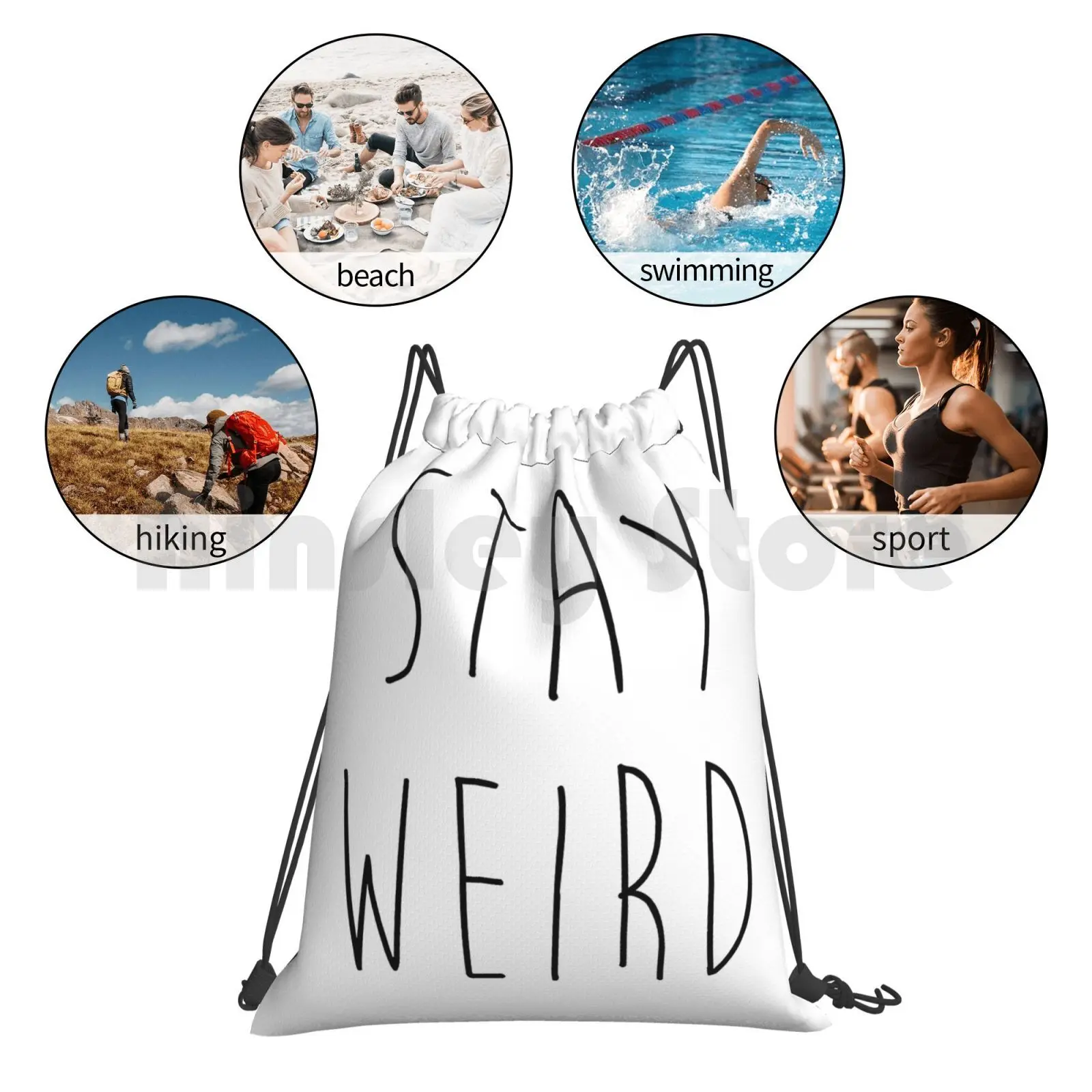 Рюкзак на шнурке с надписью Stay странные забавные котировки сумка для верховой