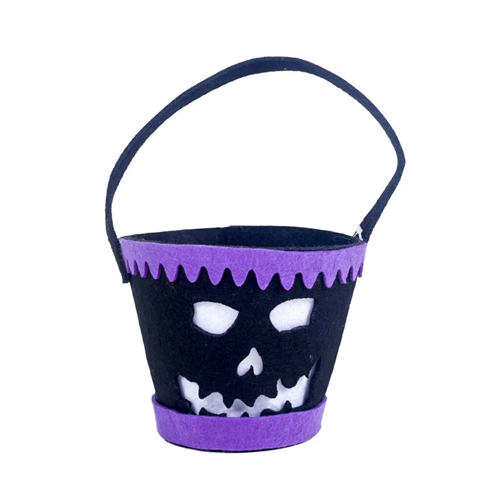 Мини-ведро для Хэллоуина портативная тканевая войлочная маленькая ведро конфет