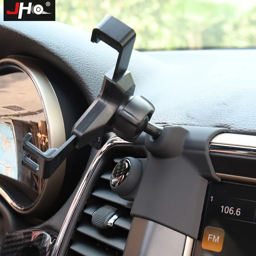 jho custom fit carbon grain gravity car air vent mobile phone holder mount for jeep grand cherokee 2014 2018 2015 2016 2017 free global shipping