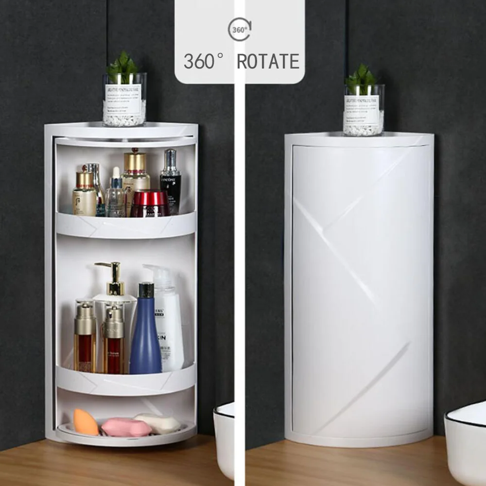 

Storage box for bathroom toilet cosmetics bathroom supplies rotatable, multifunctional simple style storage box