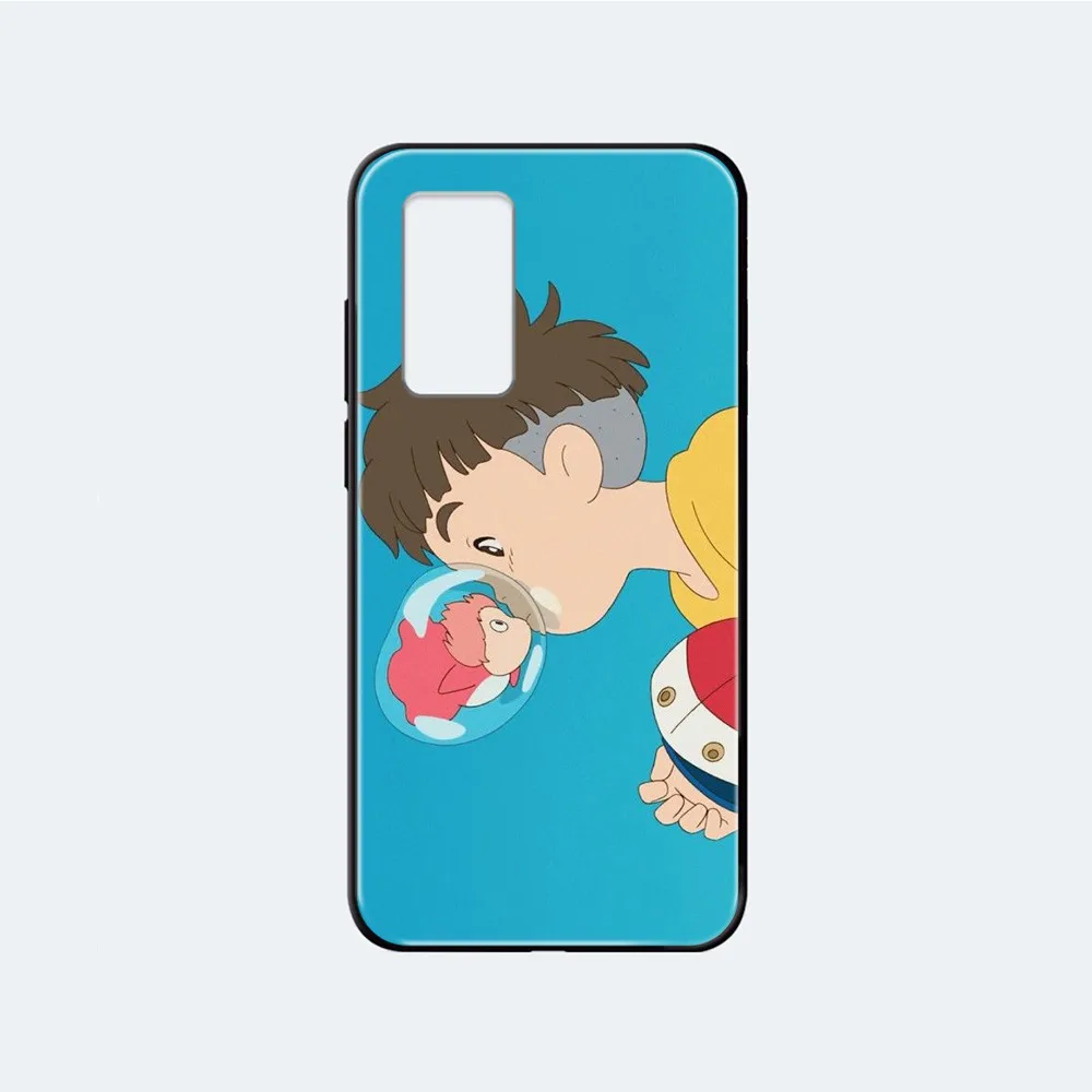 Чехол для телефона ponyo on the cliff Etui черный корпус Huawei nova P Y 2 3 6 7 8 9 10 20 30 I Smart Plus Z Lite Pro II