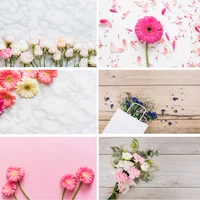 shengyongbao vinyl custom photography backdrops prop flower and wooden planks theme photo studio background 191024st 0004
