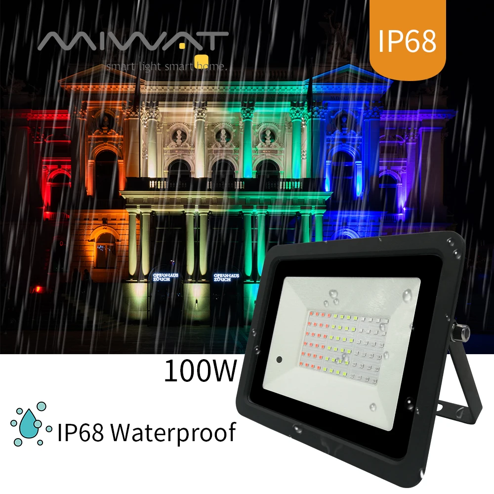 Светодиодный прожектор 20 Вт 30 50 100 110 В/220 В RGB отражатель светильник ильник IP68Waterproof