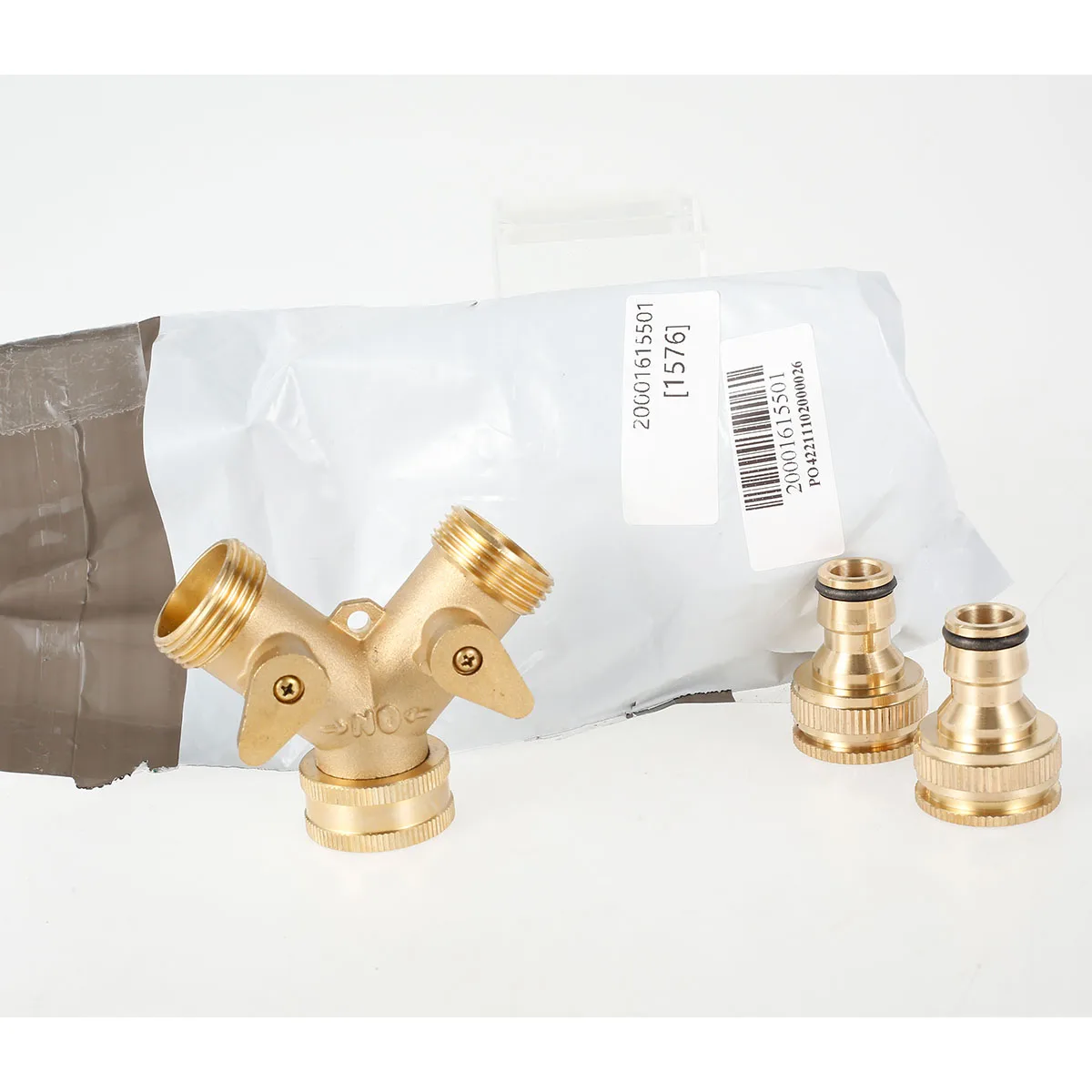 Разветвитель для садового шланга 2-сторонний Твердый латунный шланг делитель