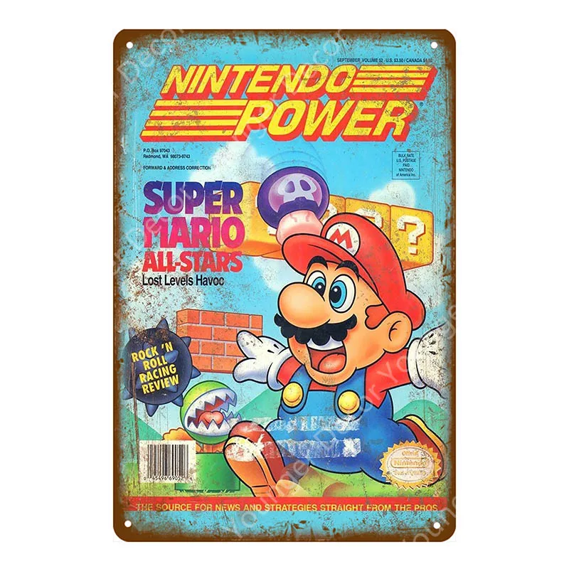 Япония плакат видеоигры nintendo power Супер Марио стикер стены sega Gamer стены искусства дощечки с рисунком комнаты декор YI-030 - Цвет: YD7966EI