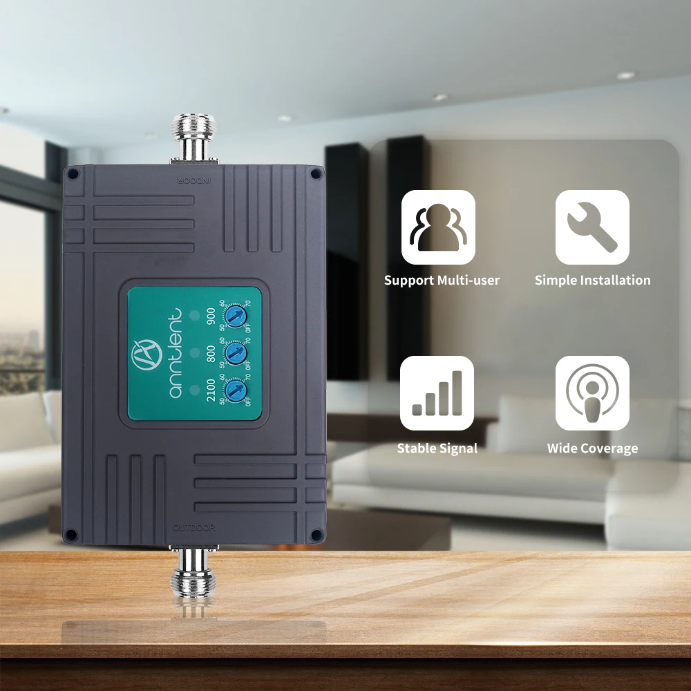 GSM ретранслятор LTE усилитель 4G сигнала сотового телефона 2G 3G трехдиапазонный 8/1/20