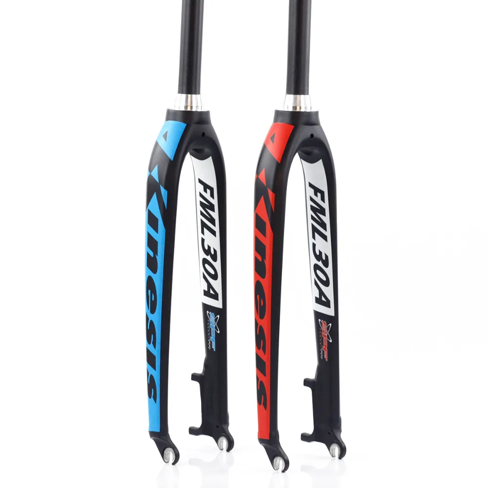 Kinesis 2" 27,5" 2" Алюминий MTB жесткая вилка конический конус 1-1/8" до 1-1/" дисковый тормоз быстросъемные вилки 830 г