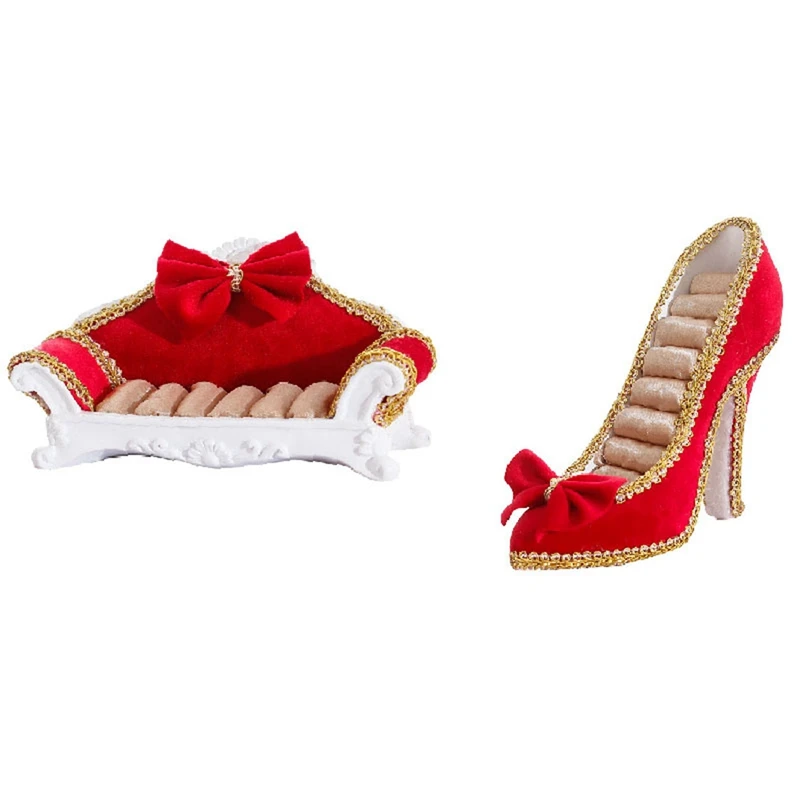 

2 шт. уникальная Подставка для ювелирных изделий поделки из смолы украшение ожерелье серьги браслет хранение подарка полка для хранения D & E