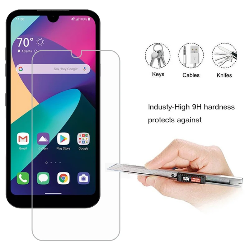 2 шт. закаленное стекло для LG Phoenix 5 Защита экрана 9D Защитная стеклянная пленка
