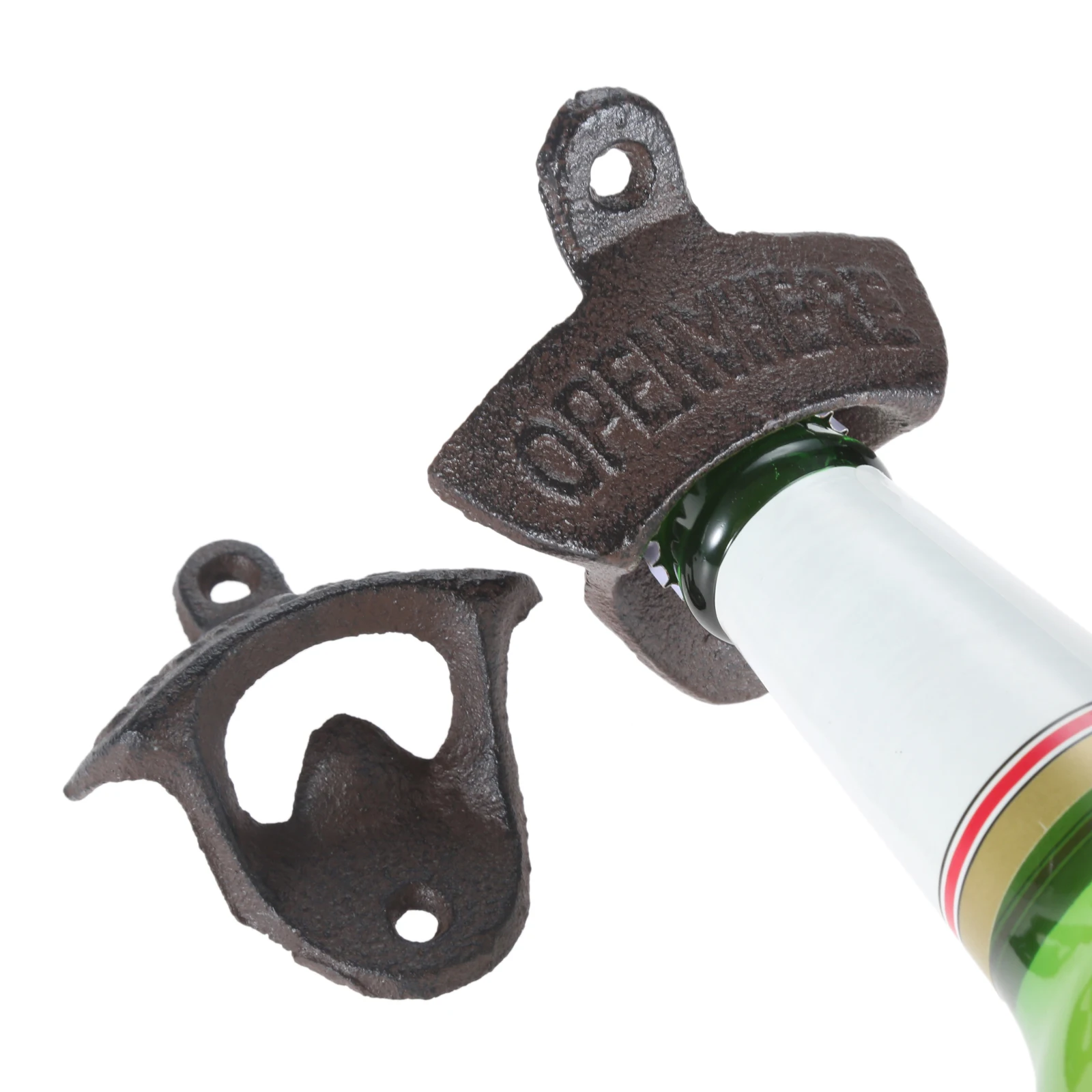 

5/10pcs Vintage Cast Iron Wall Mounted Bottle Opener for Beer Cap Coke Bottle Opener Bars KTV Hotels Homes Kitchen Accessories