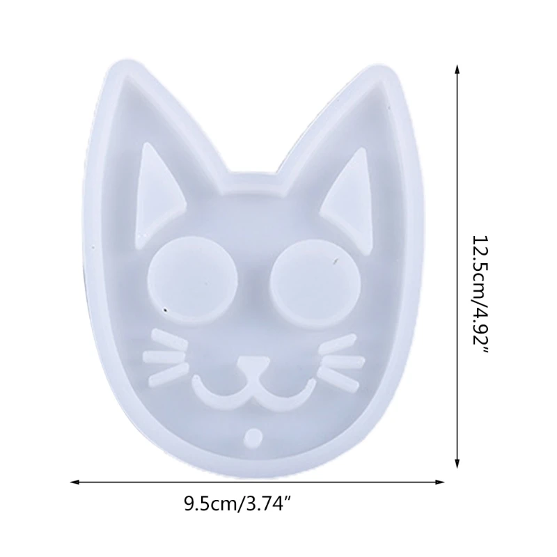 

Super Glossy Self-defense Cat Keychain Crystal Epoxy Resin Mold DIY Crafts Jewelry Necklace Pendant Silicone Mould