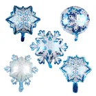 Много снежинок декоративные товары для вечерние Снежный латексный шар цифры фольгированный шар для детей день рождения лето зима детский душ