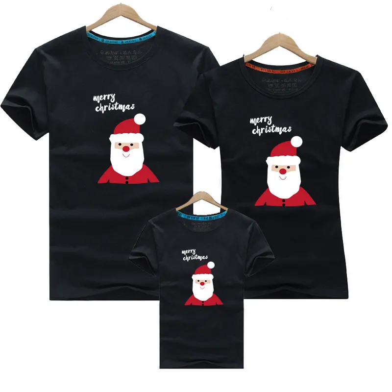 2020 Santa Claus Dad Mom Matching T-shirt Daddy Mommy and Me Clothes Mother Daughter Father Son Outfits Family Look Christmas | Мать и