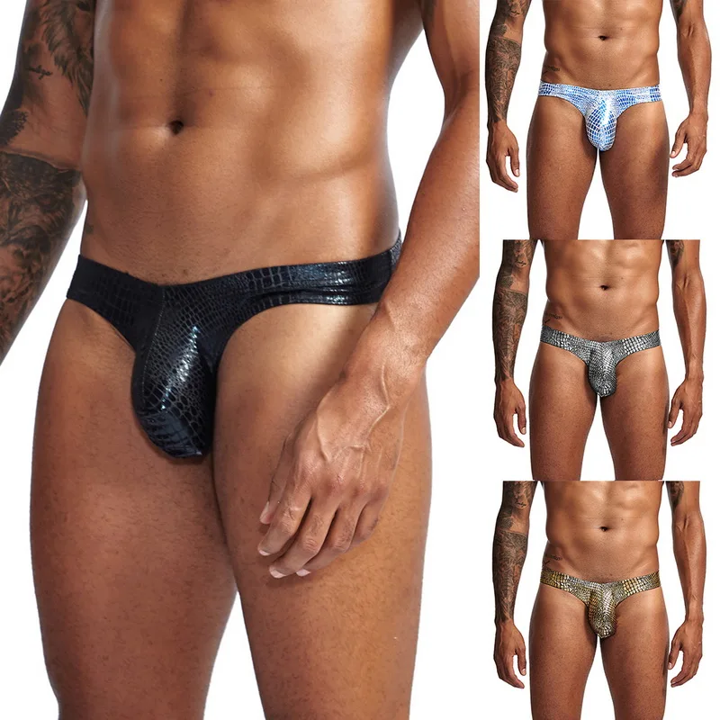 2020 мужские сексуальные яркие змеиная кожа дикие с низкой талией для мужчин гей