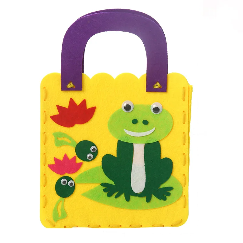 

Children's Gift New Fabric Bag Cartoon Handbag Kindergarten Handmade DIY Creative Production Material Package Diy Craft for Kids