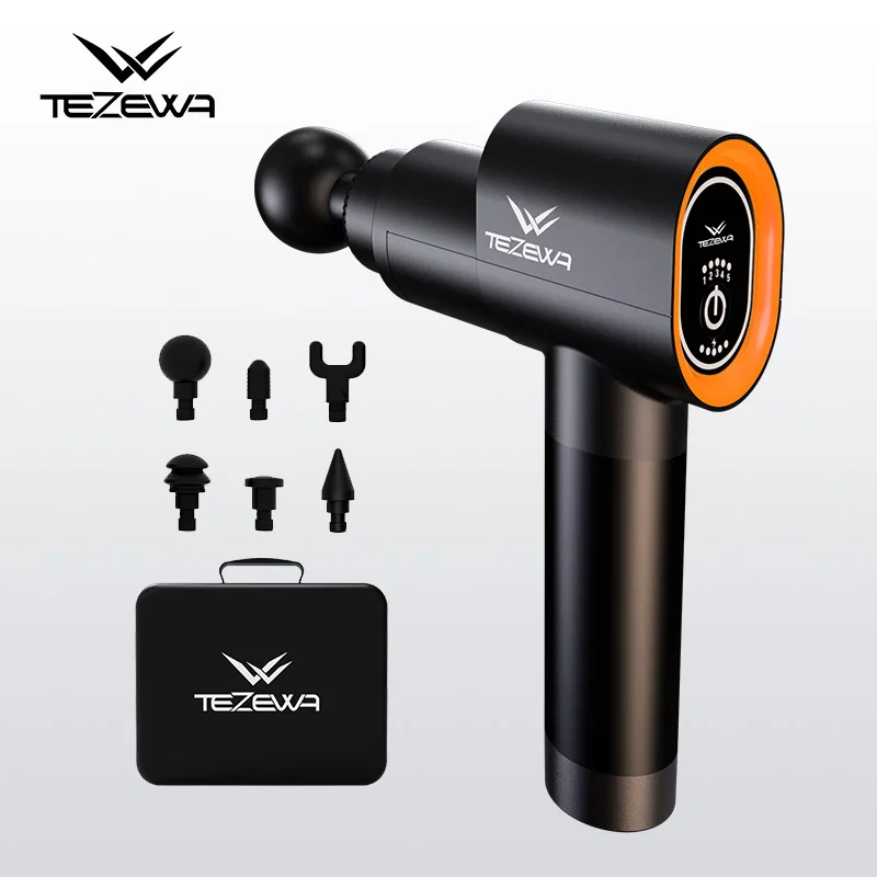 TEZEWA новые продукты массаж мышц пистолет глубокая ткань Массажер терапия с 6