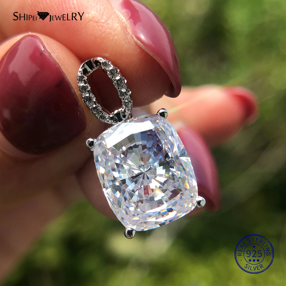 Колье-подвеска из натурального сапфира Shipei ожерелье 100% стерлингового серебра 925