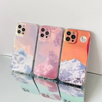 ins art color abstract laser rainbow phone case for iphone 11 12 pro max xs xr x 7 8 plus soft silicone protective back cover
