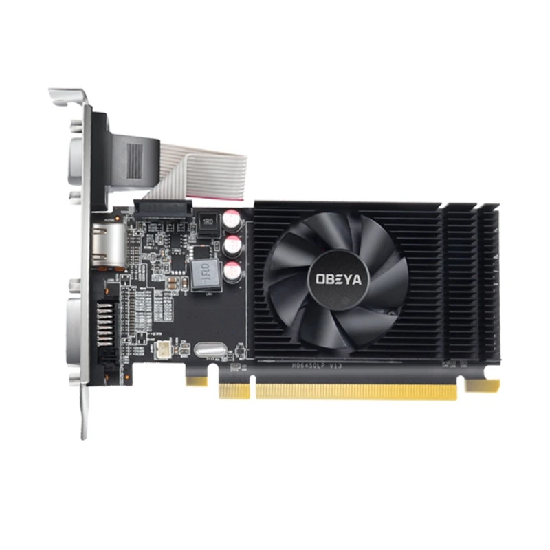 

J60A Obeya R5 220 2G GDDR3 Game Graphics Card AMD- DVI HDMI-compat VGA Half-Height