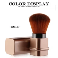 2 color silver color gold color retractable blush makeup brush fine bristles retractable brush face makeup tool