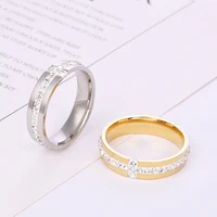 fashion jewelry women ring with cz 6mm cross rings for women men plus big size 10 11 12 wedding ring gift wholesale