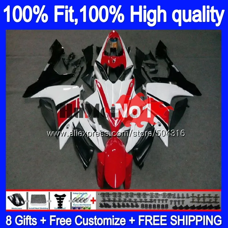 

OEM Injection For YAMAHA YZF R 1 YZF 1000 YZF R1 07 56MC.5 Red White YZF1000 YZF-1000 YZF-R1 2007 2008 YZFR1 07 08 Fairings