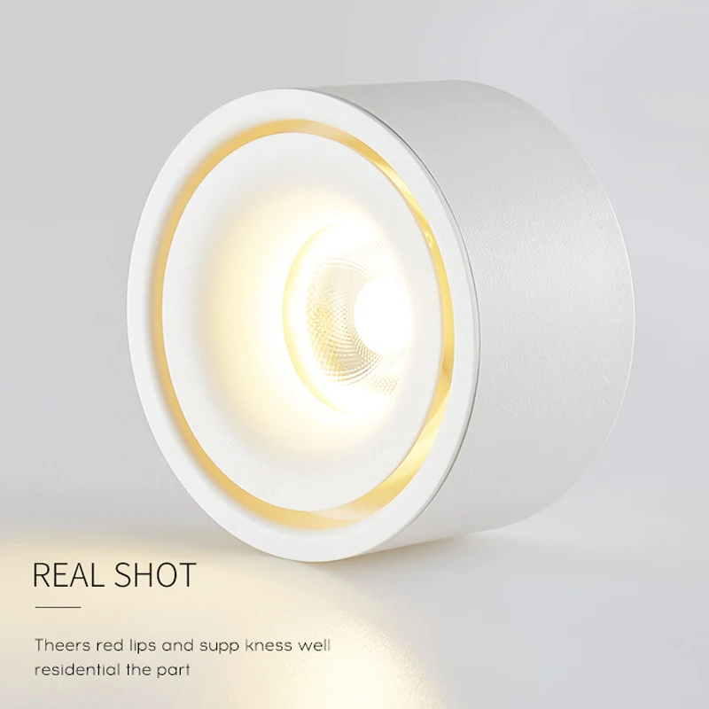 Светодиодный потолочный светильник круглая алюминиевая лампа с поверхностным