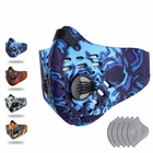 Велосипедная полулицевая маска, Спортивная тренировочная маска PM2.5, маска для бега с фильтром из активированного угля, моющаяся, для велоспорта