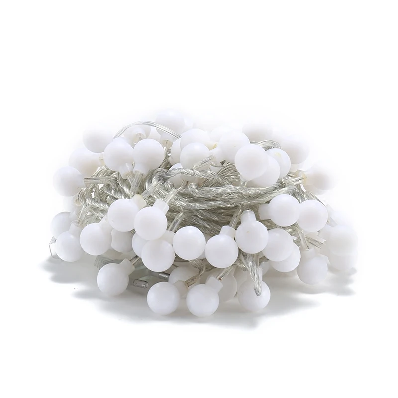 

LED Ball String Lights Christmas Bulb Fairy Garlands Outdoor Waterproof for Holiday Wedding Home New Year's Decor 10M 220V Lamp