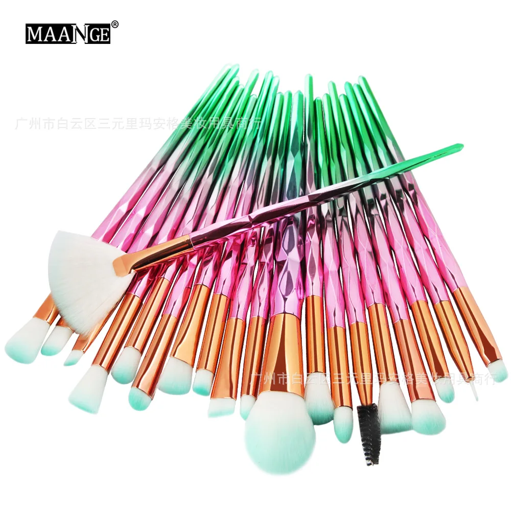 hot selling 20 makeup brush tools network celebrity recommendation popular style rouge sweep eye shadow cosmetic brush set free global shipping