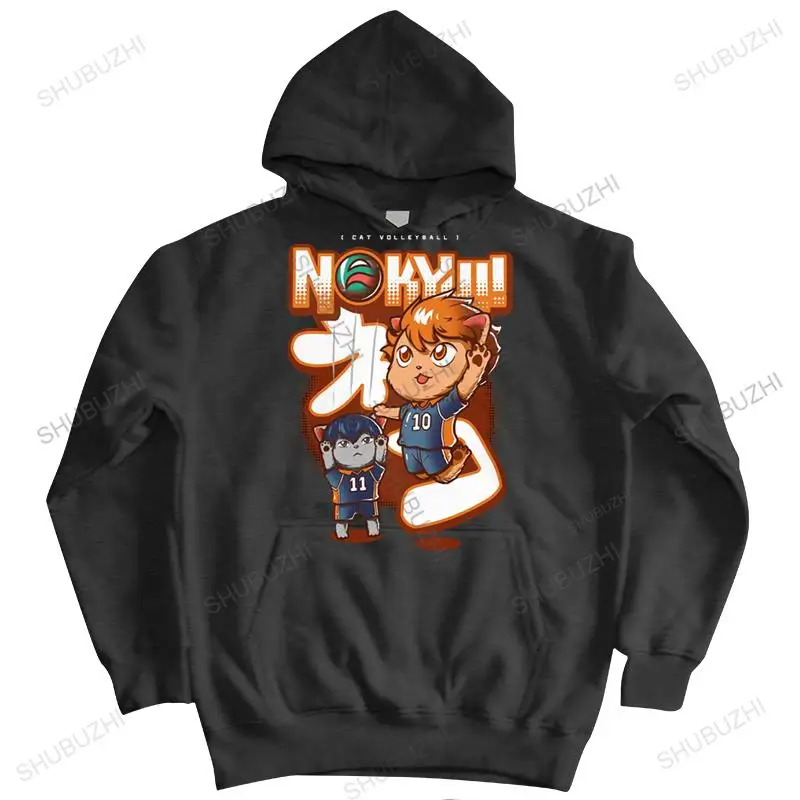 

Классический пуловер Haikyuu с котом для мужчин, свитшот с графическим рисунком, толстовка с капюшоном с анимационным принтом манга, худи из чи...