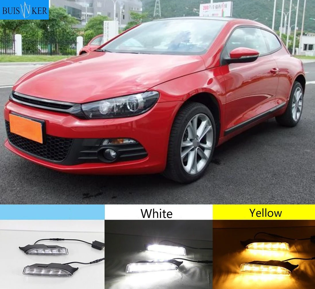 Дневные ходовые огни 2 шт. 12 В для Volkswagen agenvw Scirocco R 2010 2011 2012 2013 2014