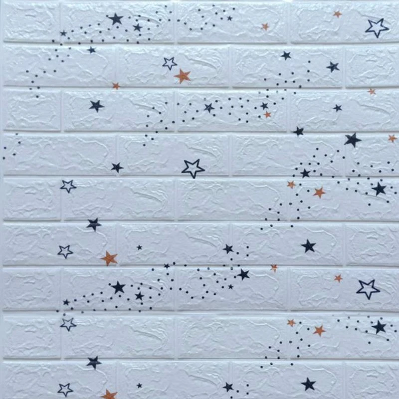 Наклейка на стену с имитацией кирпичной кладки водостойкая самоклеящаяся для