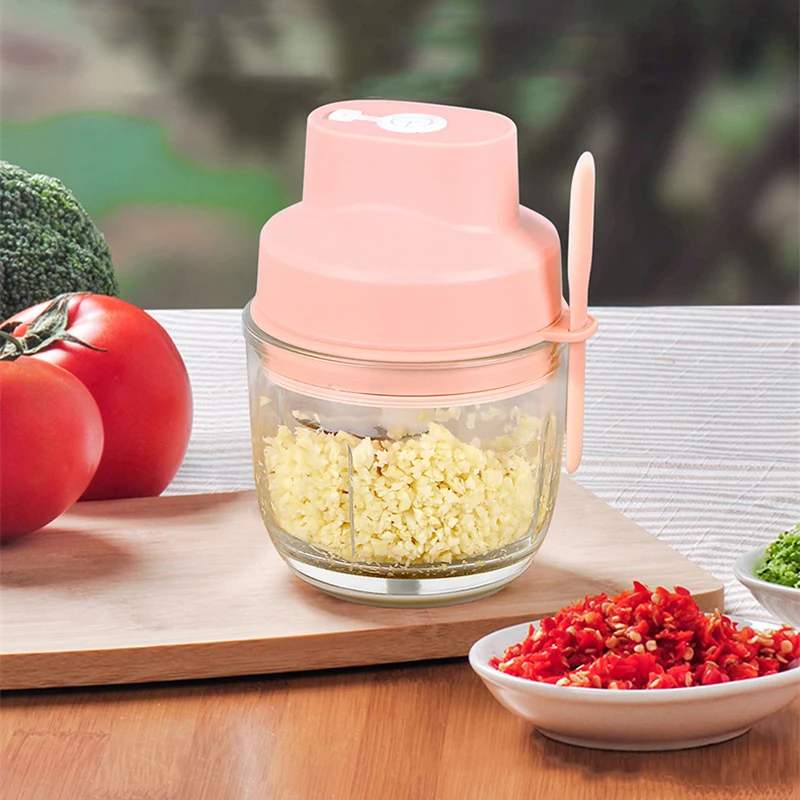 Портативная электрическая мясорубка измельчитель чеснока с USB зарядкой для и
