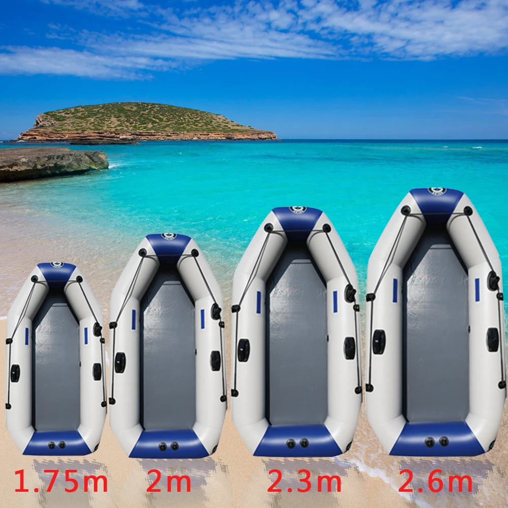 

Outdoor Water Inflatable Boat 175-260cm PVC Inflatable Boat Wear-Resistant Foldable Air Rowing Kayak/fishing Boat for 1-5 person