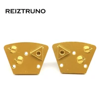 reiztruno trapezoid concrete grinding pads 214 pcd and 1 metal bond segment concrete floor grinder plate for epoxy removal