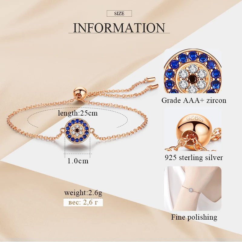 Браслеты KALETINE женские из чистого серебра с синим фианитом 25 см | Украшения и