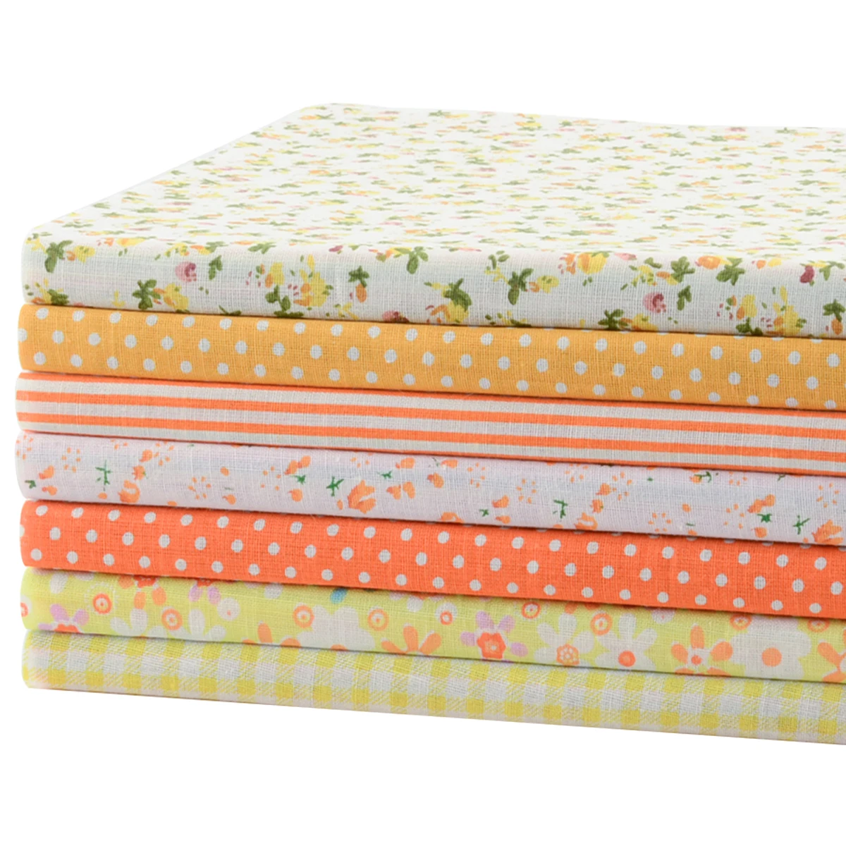 7 шт. желтая Стеганая Ткань 100% хлопок потертая 50x50 см|cotton knit fabric|fabric reviewfabric lady |