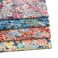wide 58 100 cotton dense plain poplin printed fabric scarf dress shirt diy material by the half yard small floral