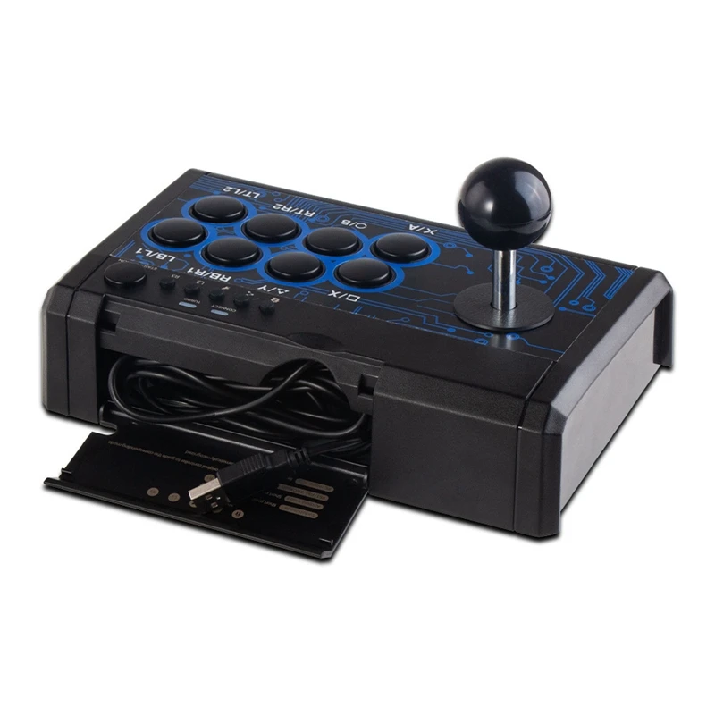 

7In1 2.4M USB Wired Rocker Retro Arcade Station Fighting Stick Game Joystick for PS4 Switch for One PC Android Games
