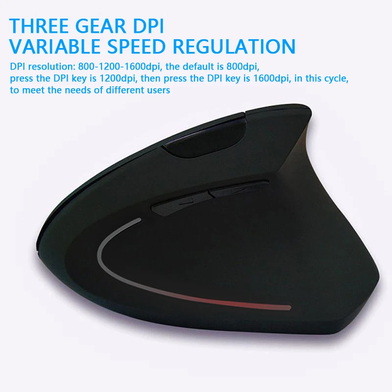 wireless mouse vertical gaming mouse usb computer mice ergonomic desktop upright mouse 1600dpi for pc laptop office home free global shipping
