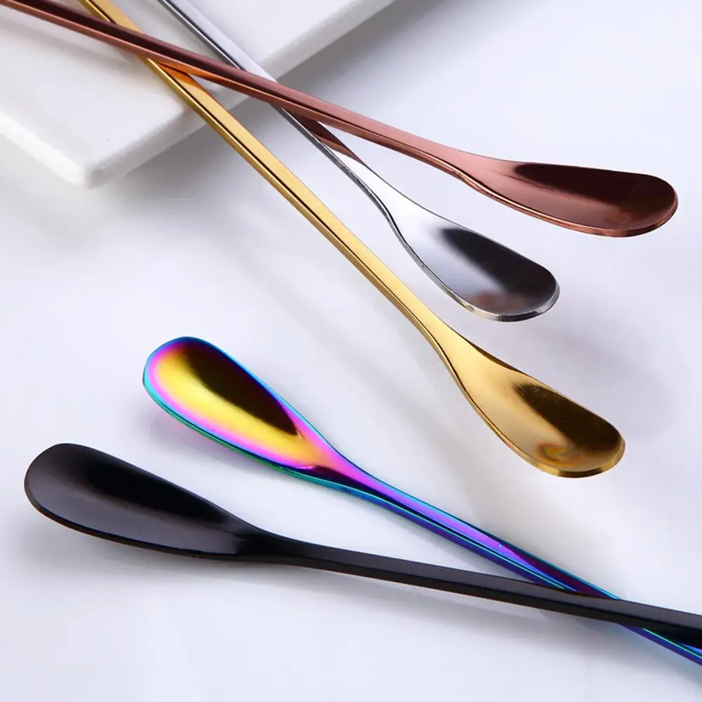 Ложка из нержавеющей стали длинная Тыква ручка смешивание перемешивание чайная