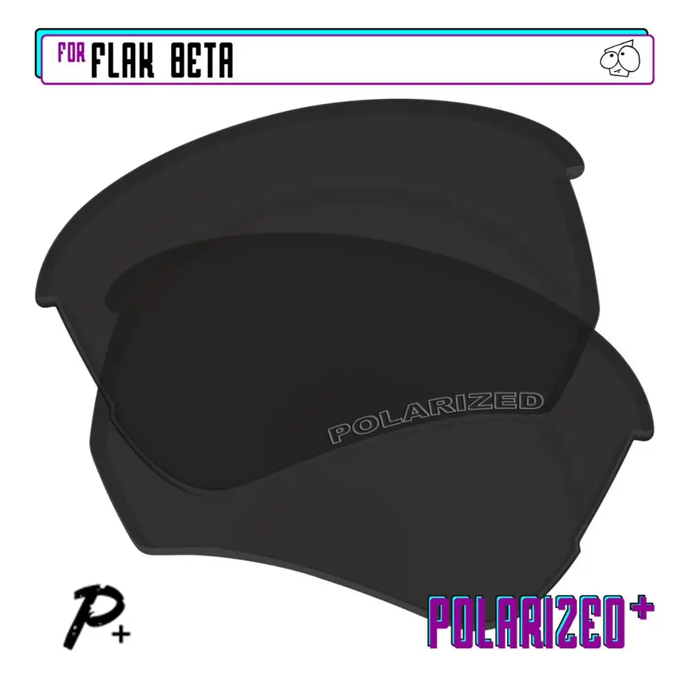 EZReplace Polarized Replacement Lenses for - Oakley Flak Beta Sunglasses - Black P Plus