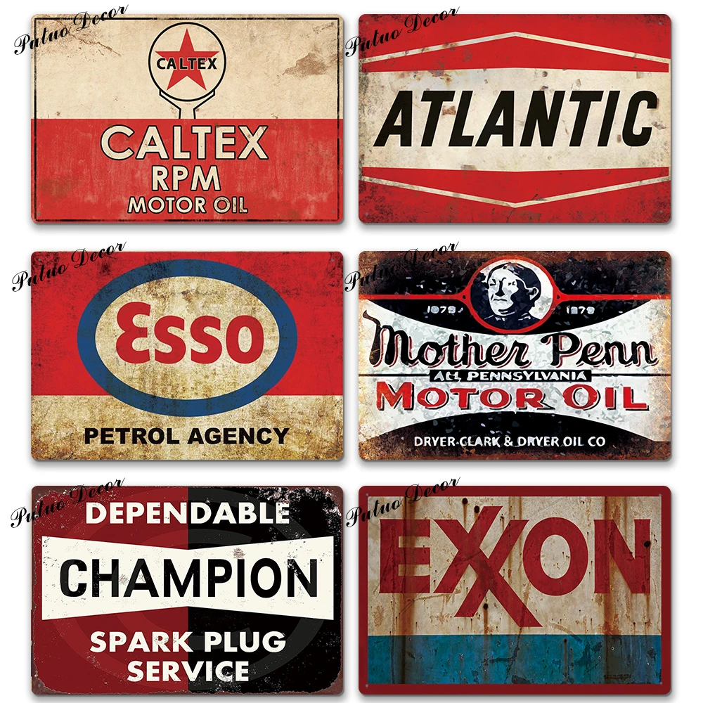 Metal Sign Plaque Metal Vintage Garage Tin Sign Metal Plate Retro Garage Decor Bar Pub Man Cave Decor