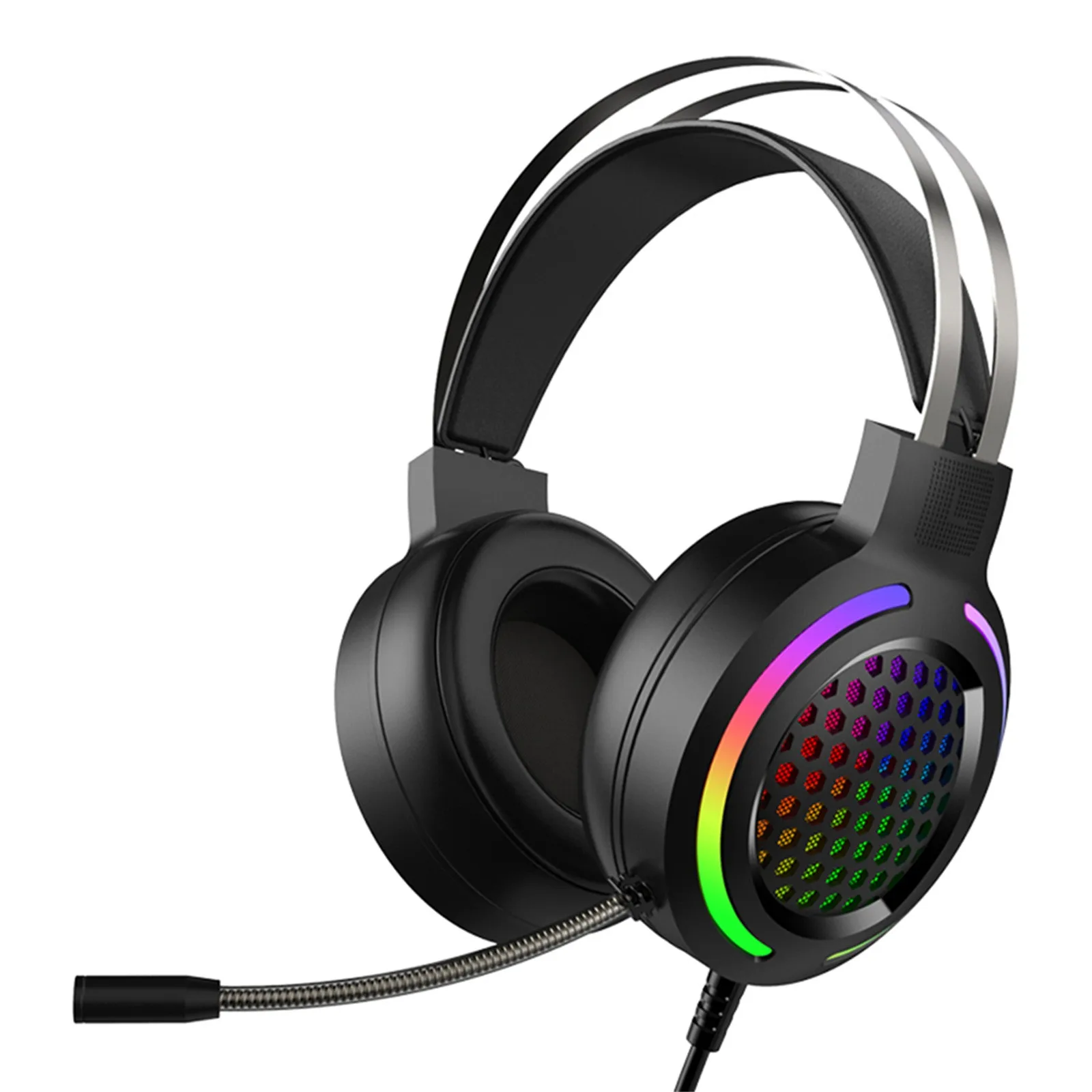 H500 игровая гарнитура 7.1usb накладные Стерео Игровые наушники с микрофоном
