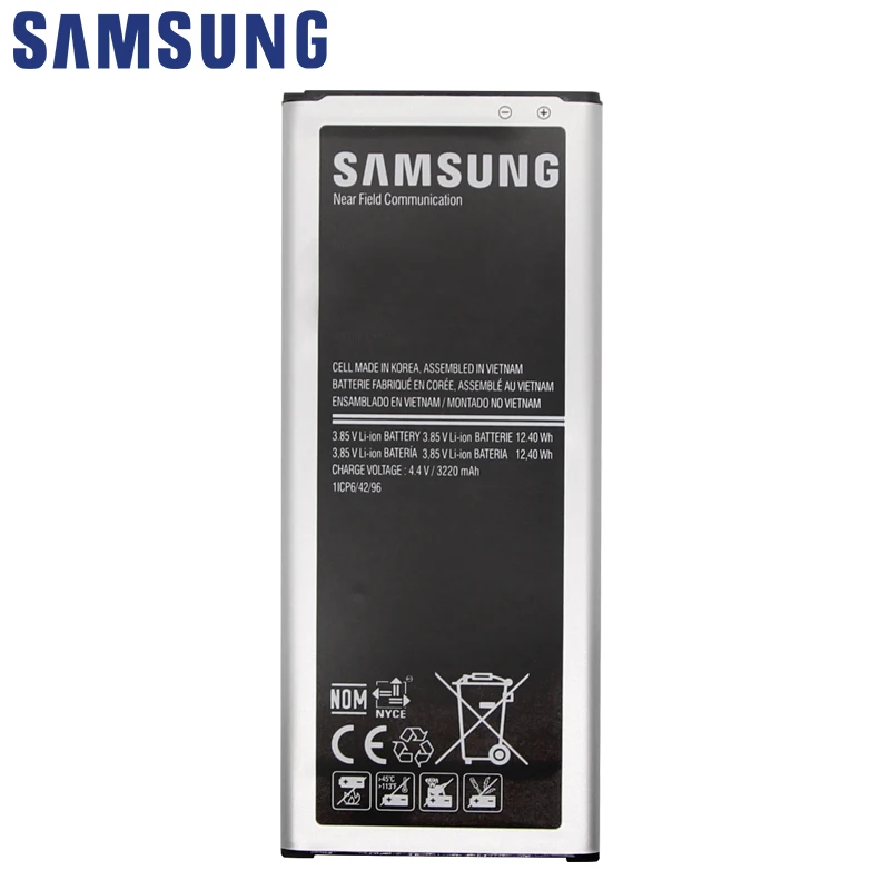 Samsung телефон Батарея EB-BN910BBE 3220 ма-ч для samsung Galaxy Note 4 N910 N910F N910A N910V N910P N910T N910H батареи