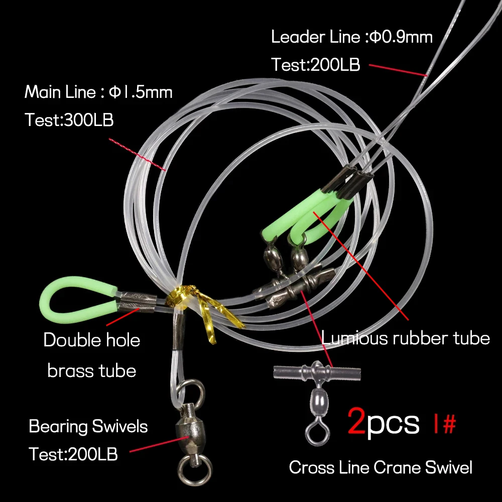 1 шт. 13/0 300LB Hapuka Groper Риг Cod Rig Deep Sea Flasher кольцевой крючок для тунца связанный вручную