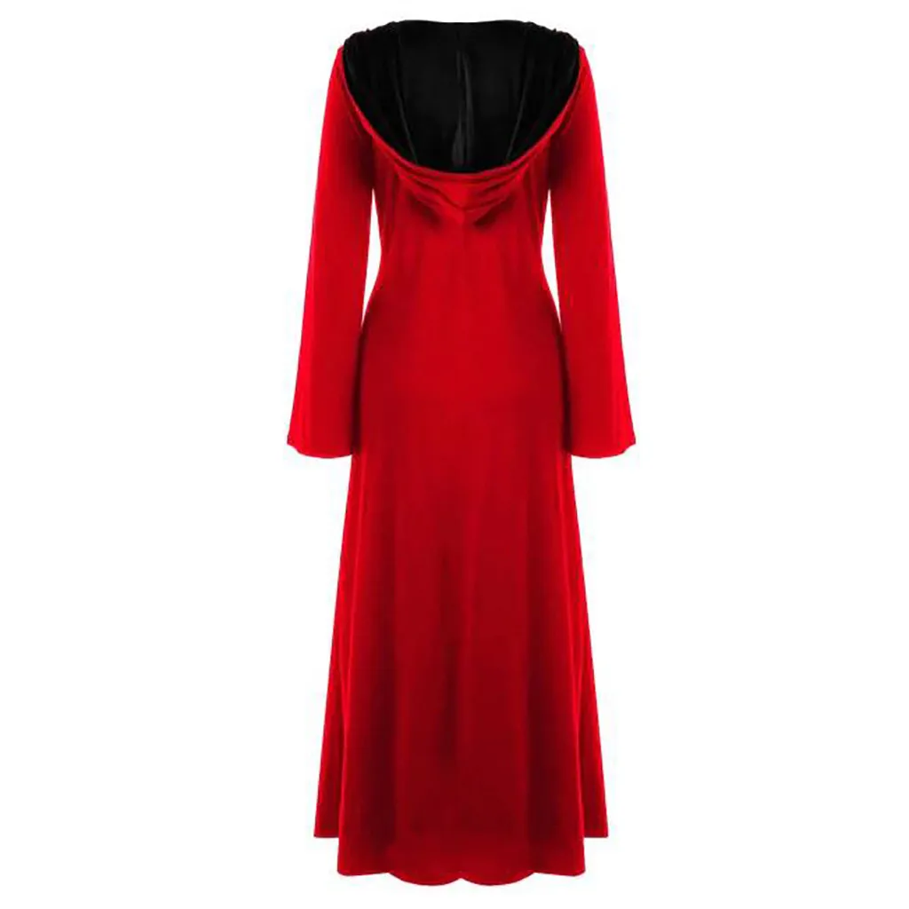 Новинка женское осенне-зимнее платье модное с капюшоном на Хэллоуин лоскутное