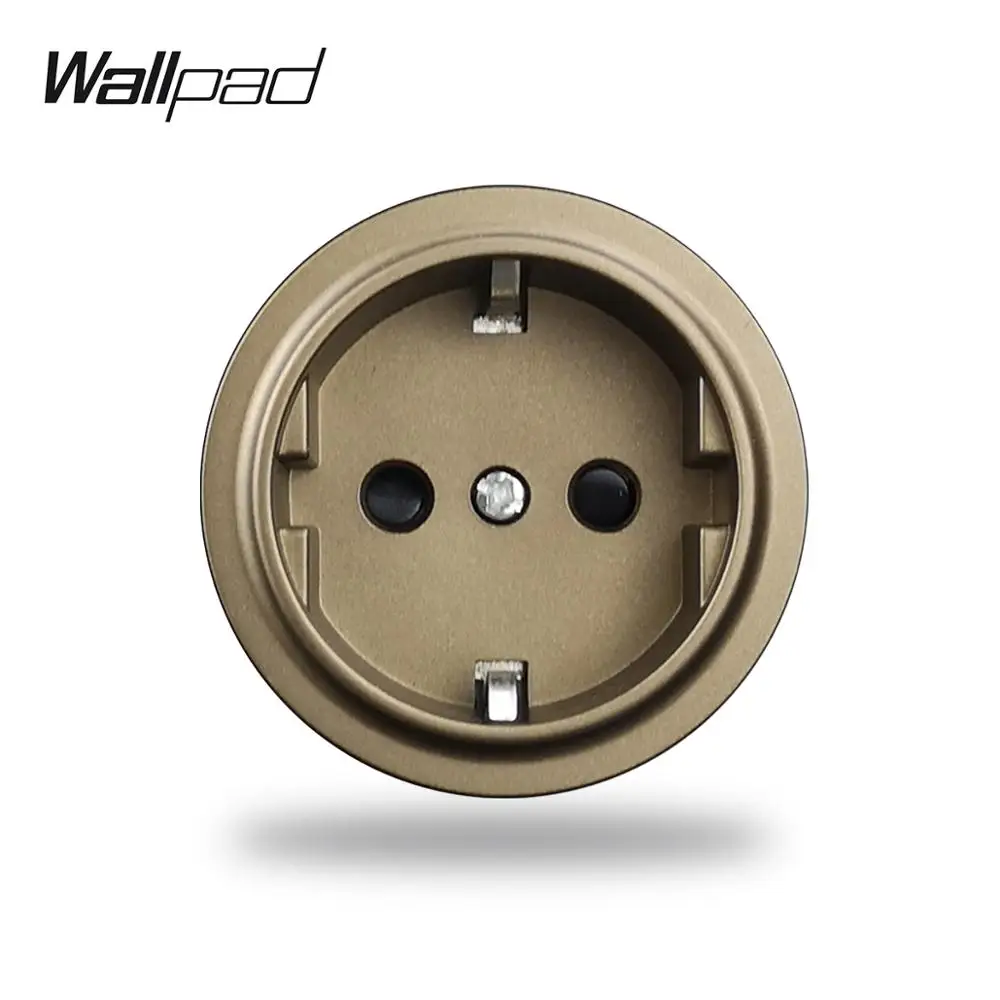 Wallpad французская настенная розетка с USB, коричневая, алюминий